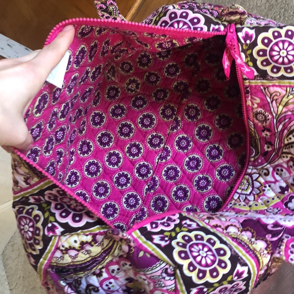 Vera Bradley Pink and Purple Patterned Bag - Picture 9 of 10